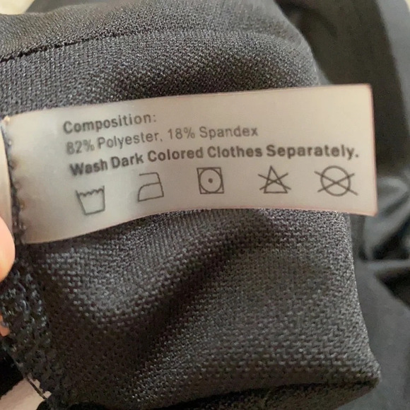 Shein Black Stripe Mesh-Panel One-Piece Swimsuit L - Picture 9 of 11